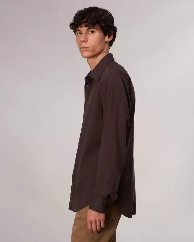 Tomlin Stretch Dobby Shirt - Dark Chocolate