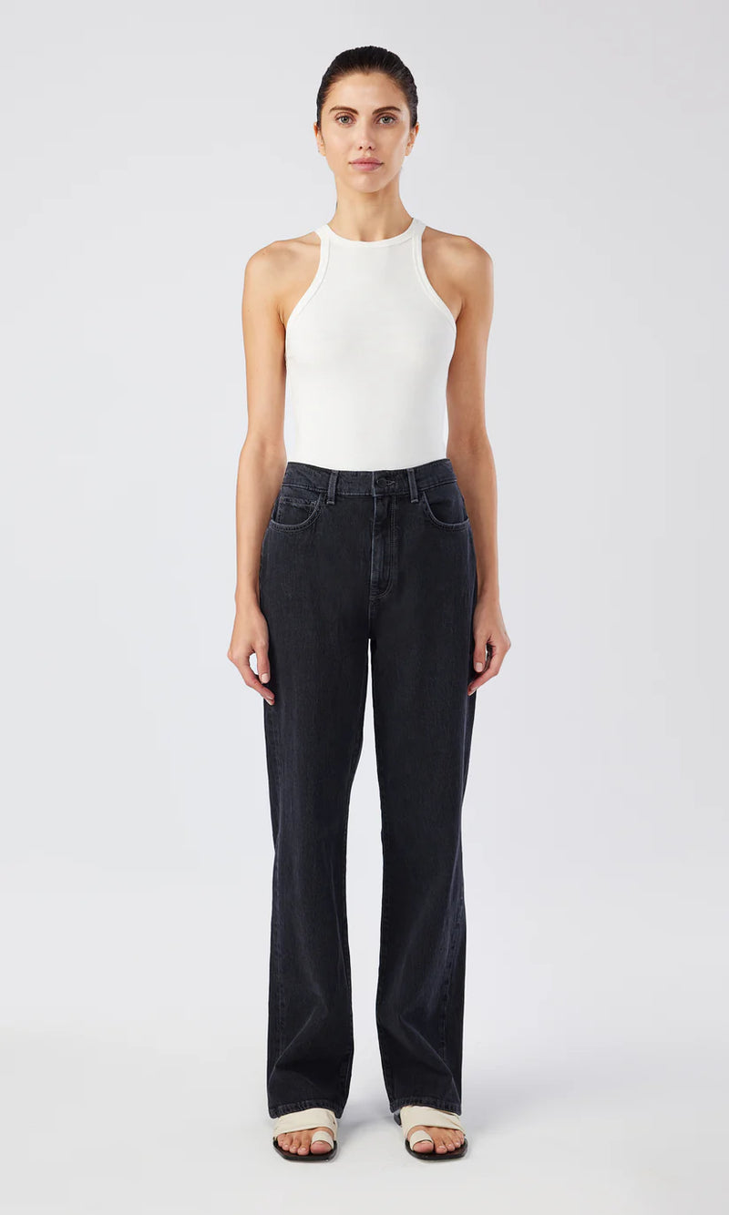 Ms. Keaton High Rise Baggy Jean - Black