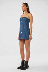 Victoria Mini Corset Dress - Indigo