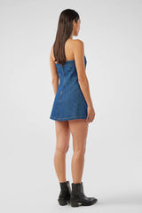 Victoria Mini Corset Dress - Indigo