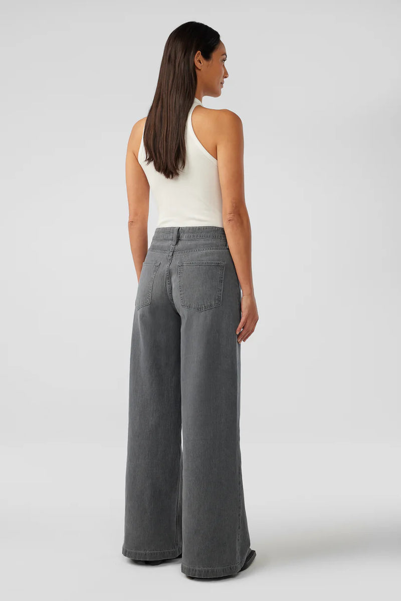 Ms. Fonda High Rise Wide Leg - Tempesta Grey