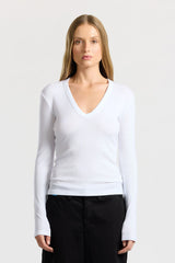 Verona U Neck Shirt - White