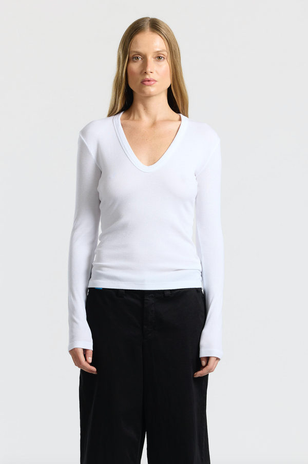 Verona U Neck Shirt - White