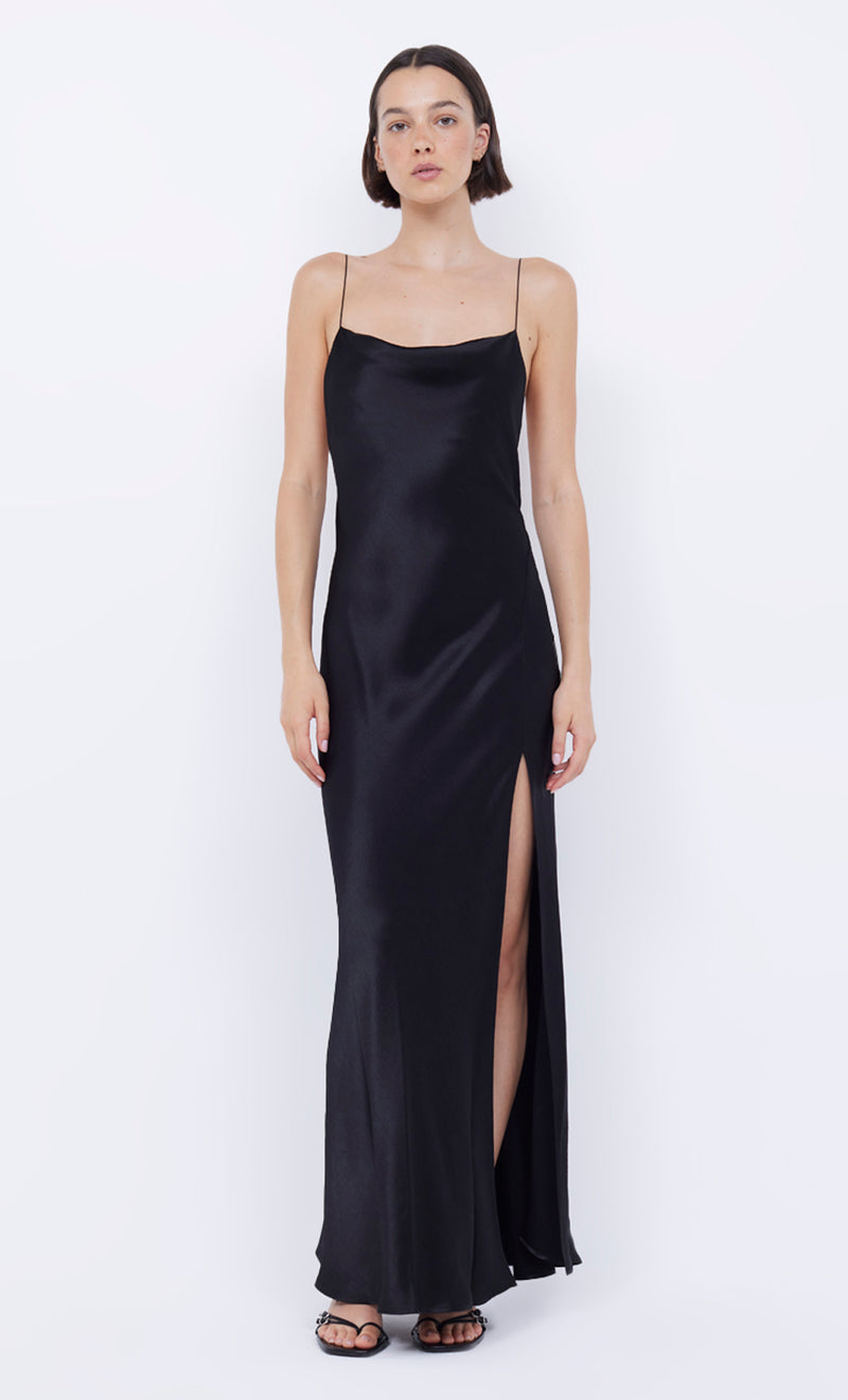 Ayala Cowl Maxi Dress - Black