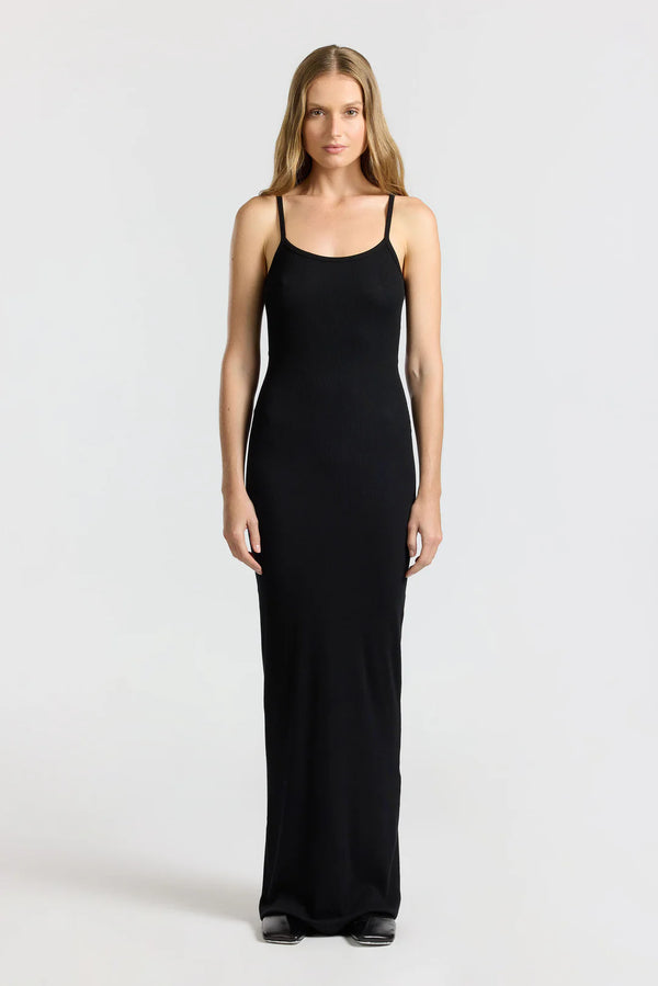 Verona Spaghetti Maxi Dress - Jet Black