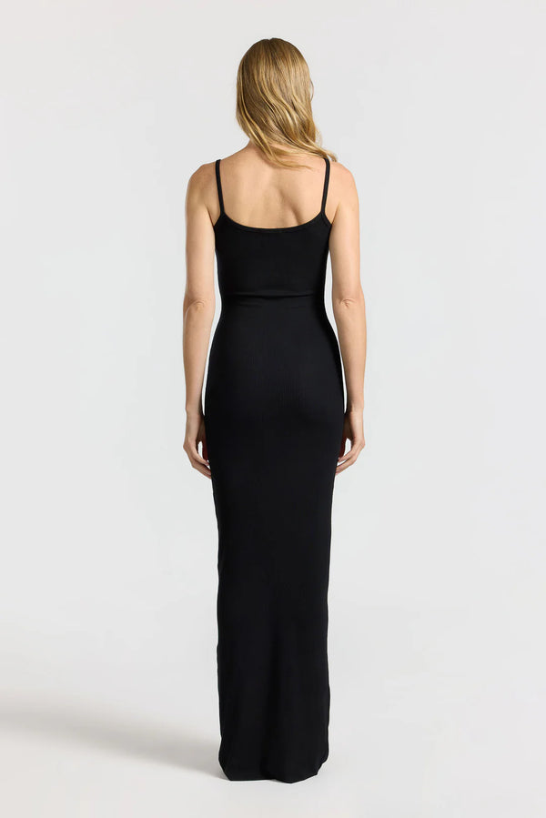 Verona Spaghetti Maxi Dress - Jet Black