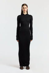 Verona Hoodie Dress - Black Cast