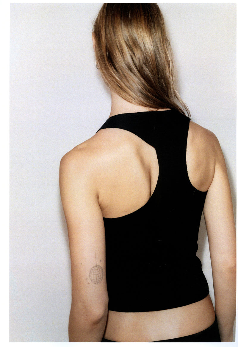 Asym Racer Top - Black