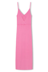 Contrast Knit Dress - Sea Pink