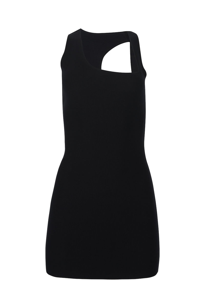 Asym Racer Dress - Black