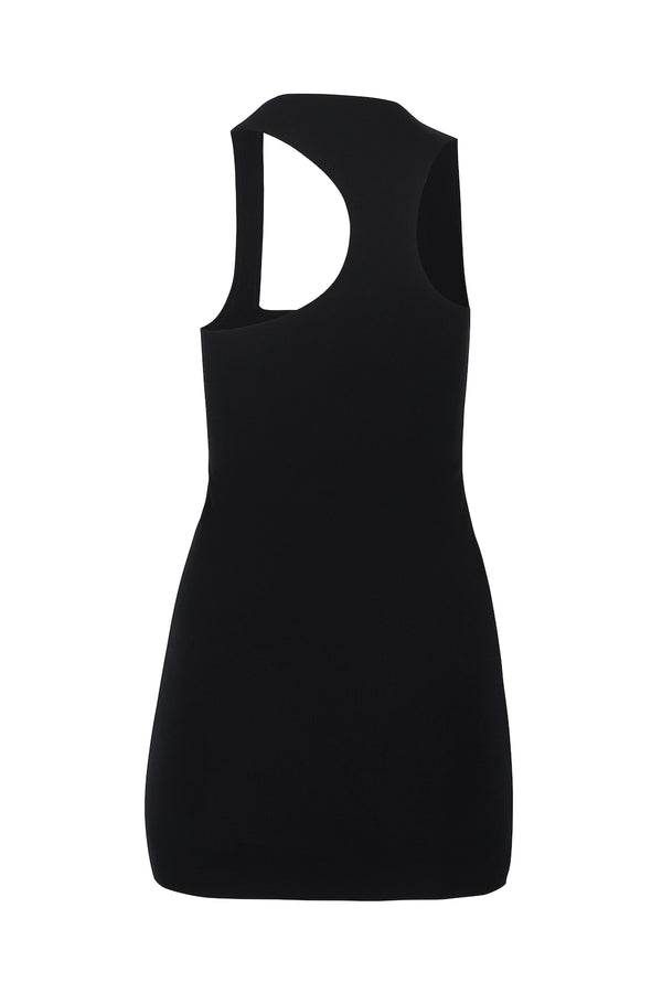 Asym Racer Dress - Black