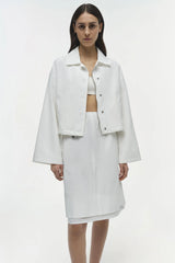 Everli Cropped Jacket - White