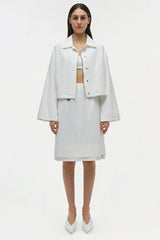 Everli Cropped Jacket - White