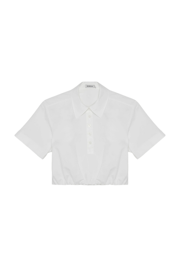 Nicky Cropped Top - White