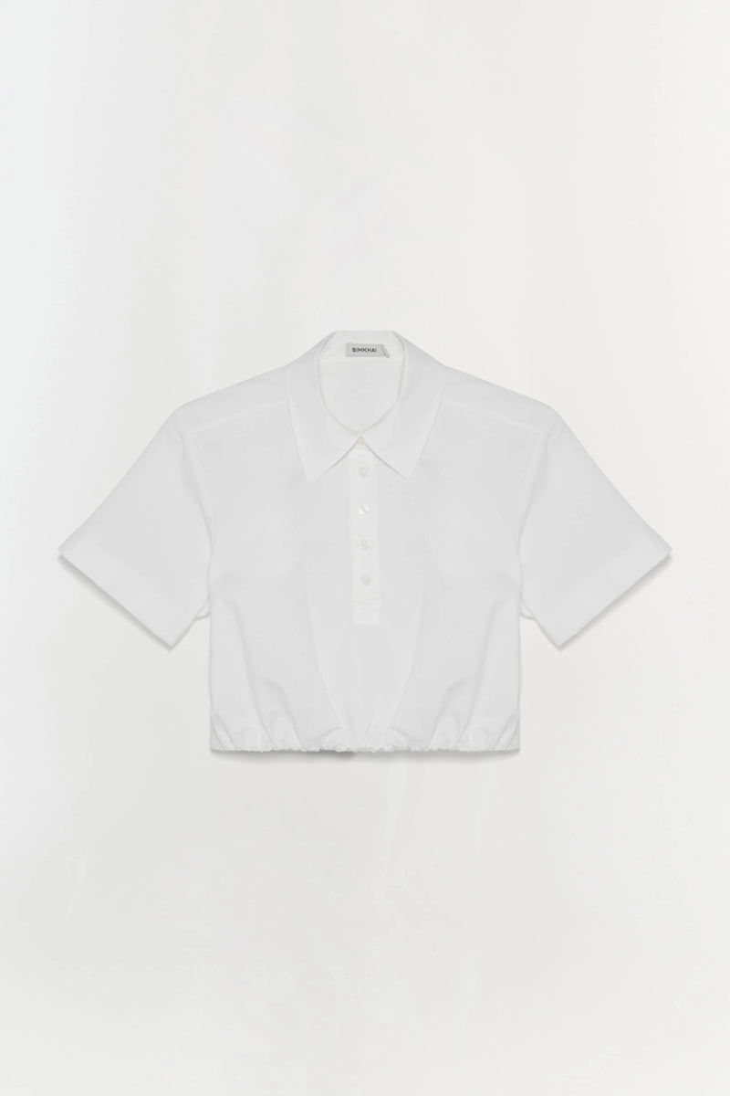 Nicky Cropped Top - White