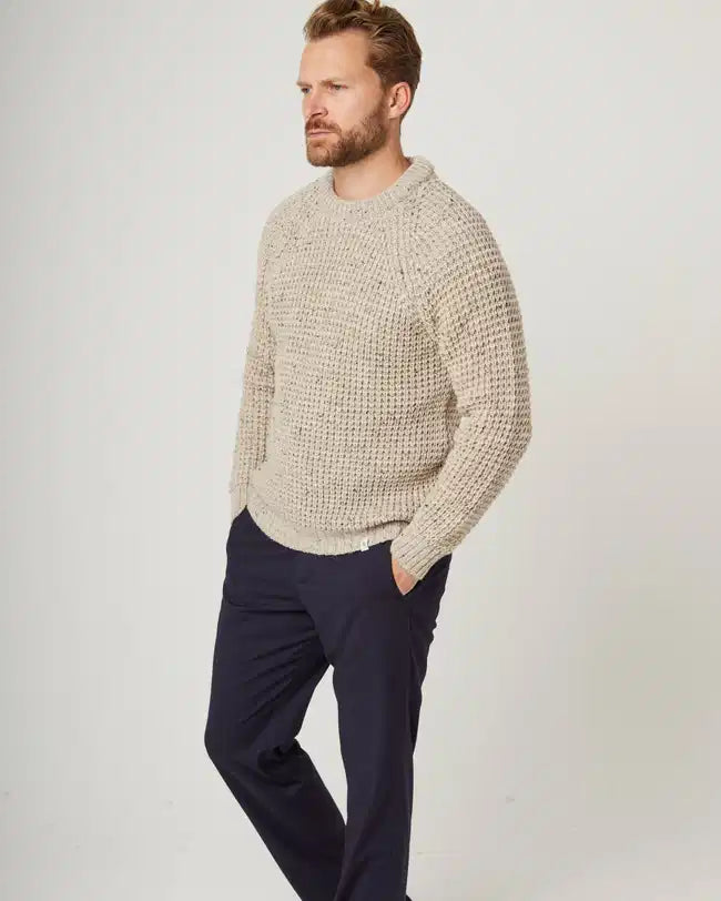 Waffle Crew Neck Jumper - Skiddaw