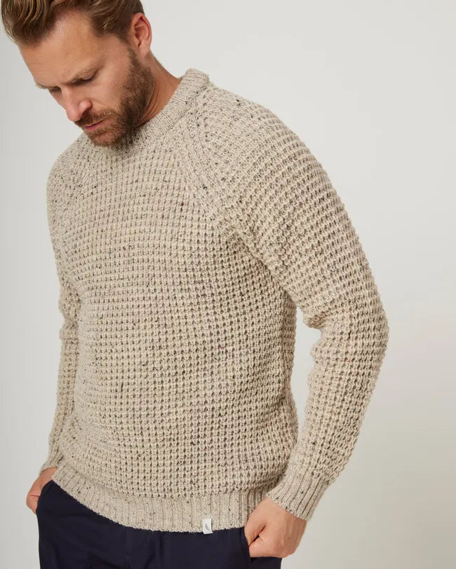 Waffle Crew Neck Jumper - Skiddaw