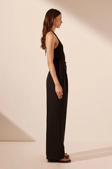 Irena High Waisted Tailored Pant - Black