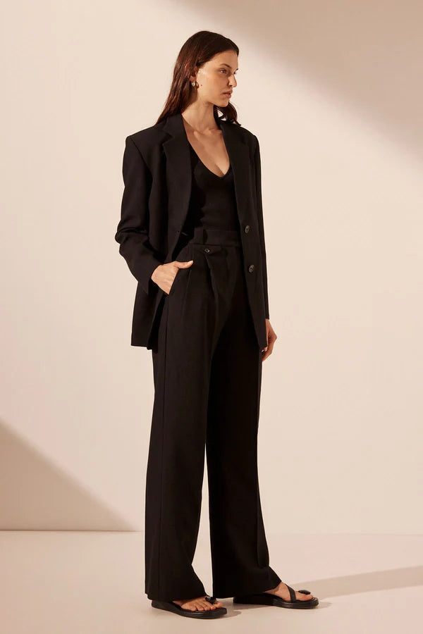 Irena Double Pocket Blazer - Black