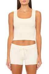 Square Neck Tank - Cream