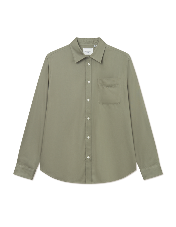 Kent Tencel Shirt - Lichen Green